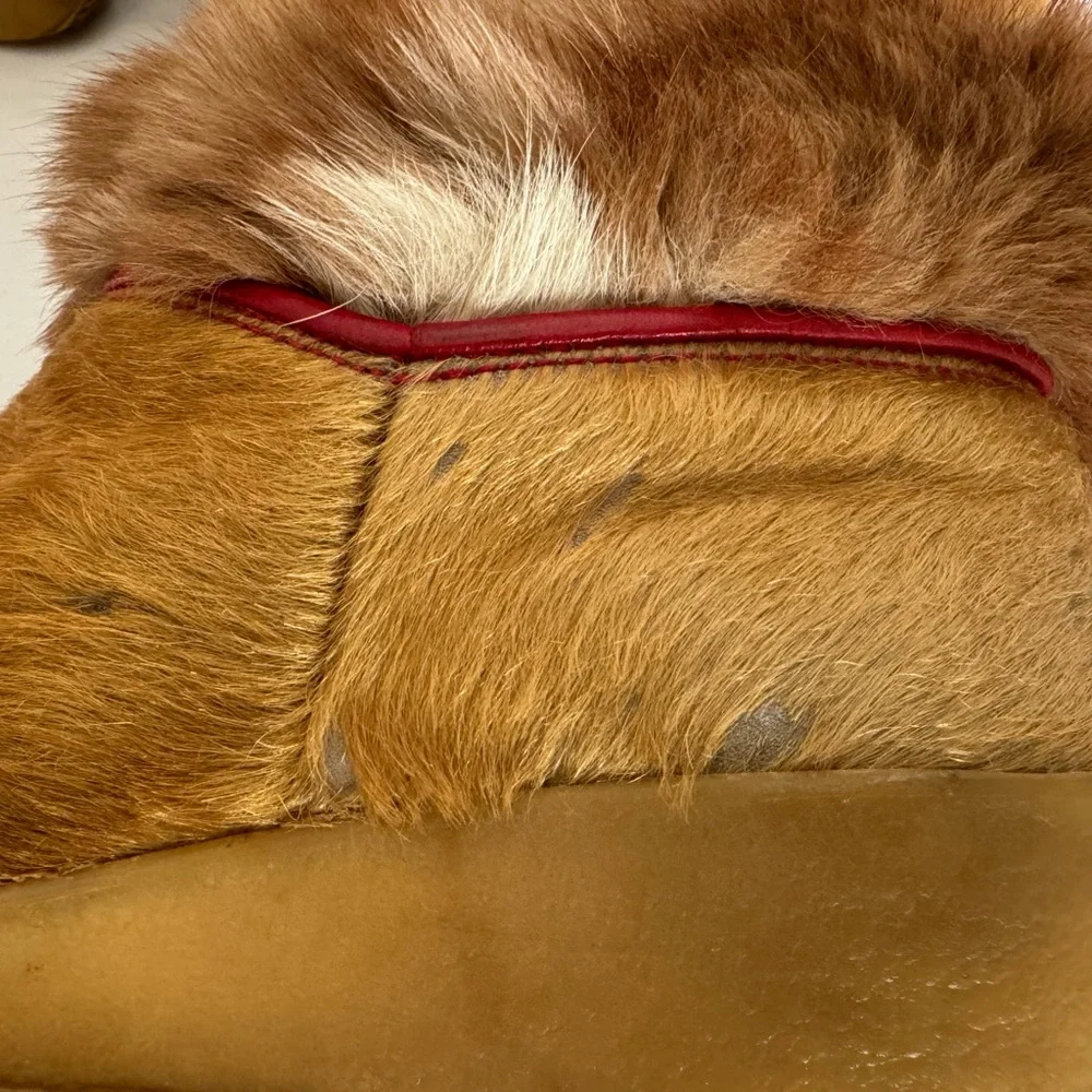 Vintage Tecnica Apres Ski Italian Boots with Fur and Colorful Accents size 9.5 - Picture 9 of 16